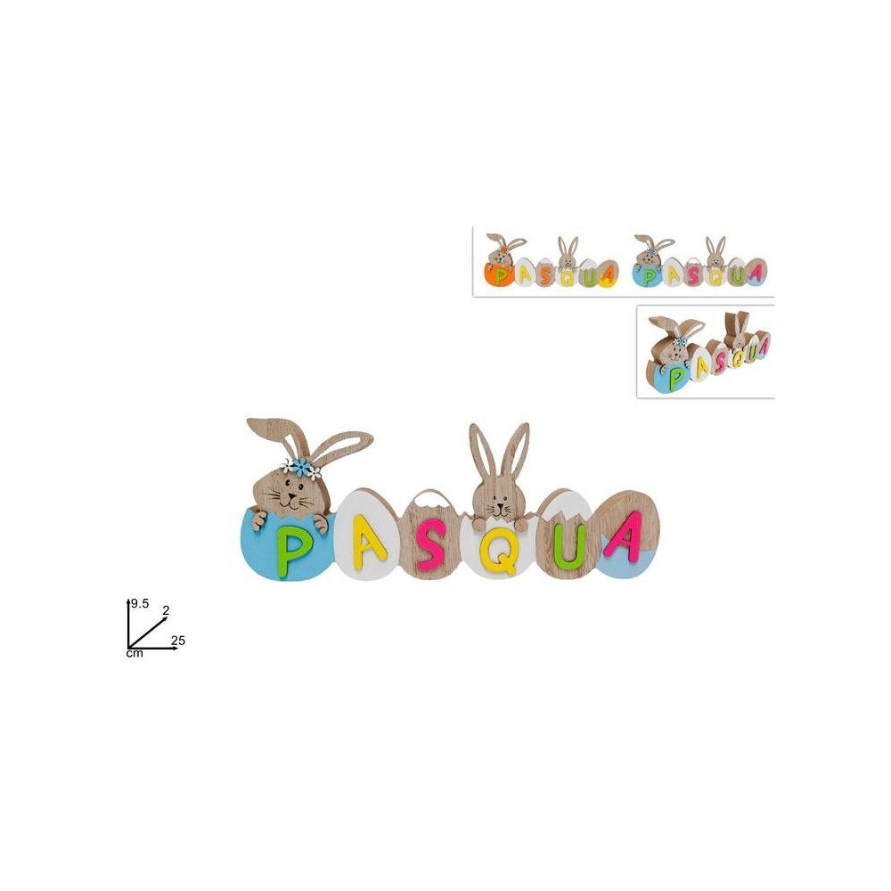 SCRITTA BUONA PASQUA CON CONIG